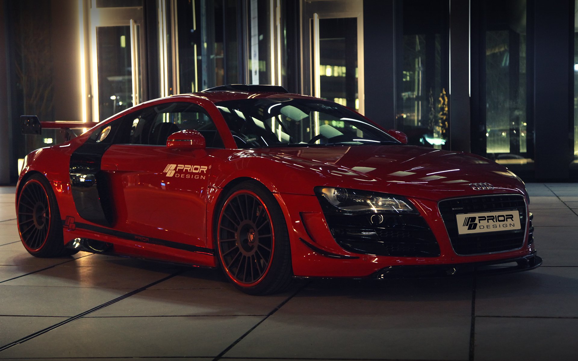 pre-design audi r8 gt650 samochód czerwony audi samochód tuning prior-design