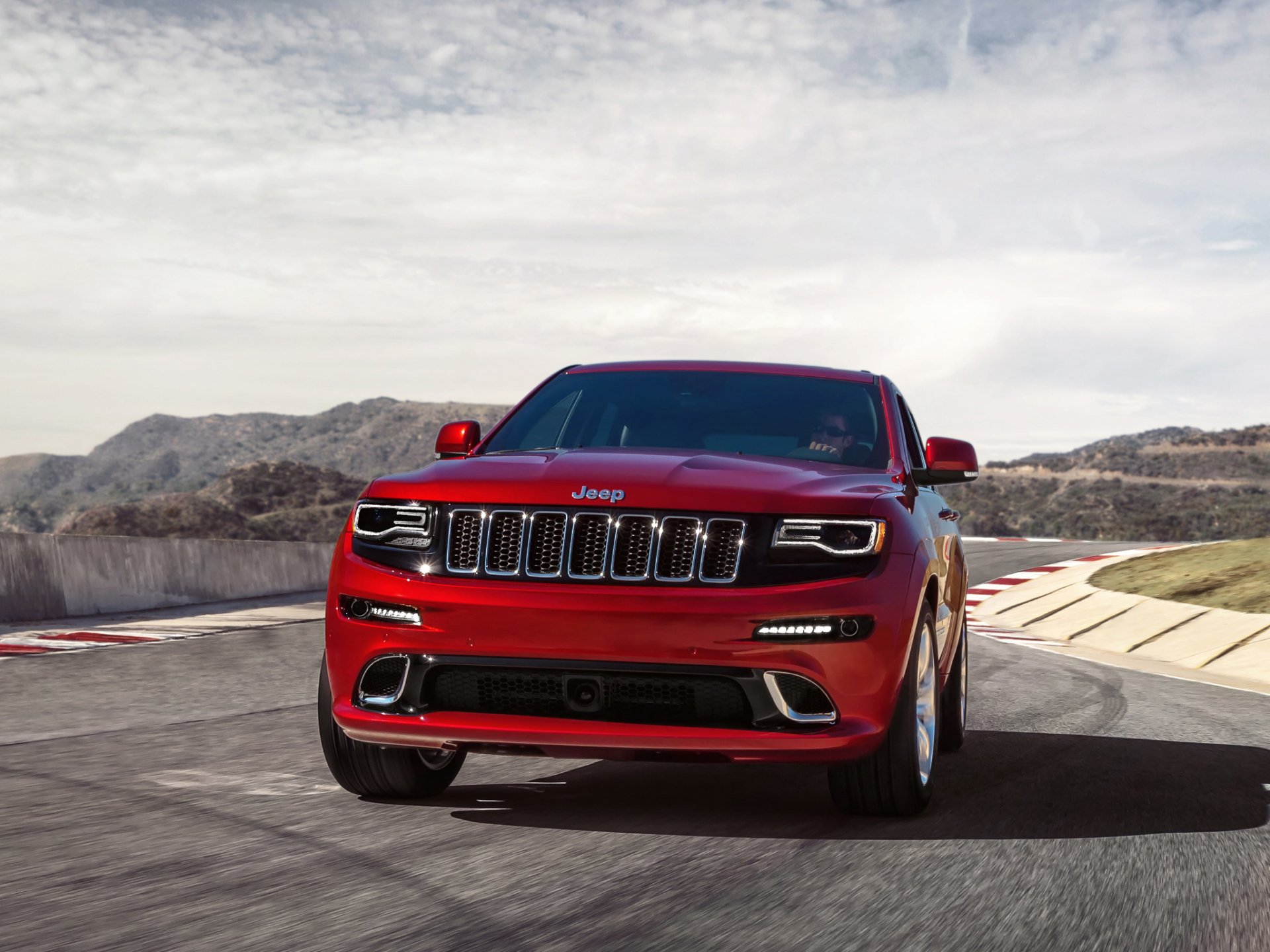 jeep grand cherokee srt front sky car front