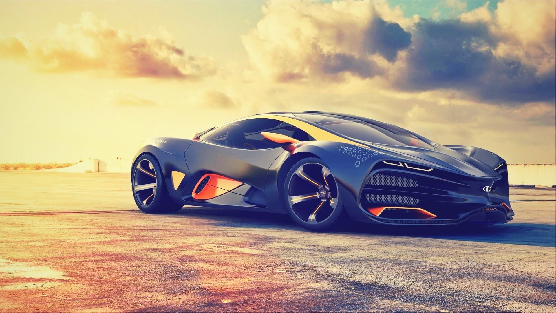 lada raven concept 2014 cars sun sky supercar raven concept car