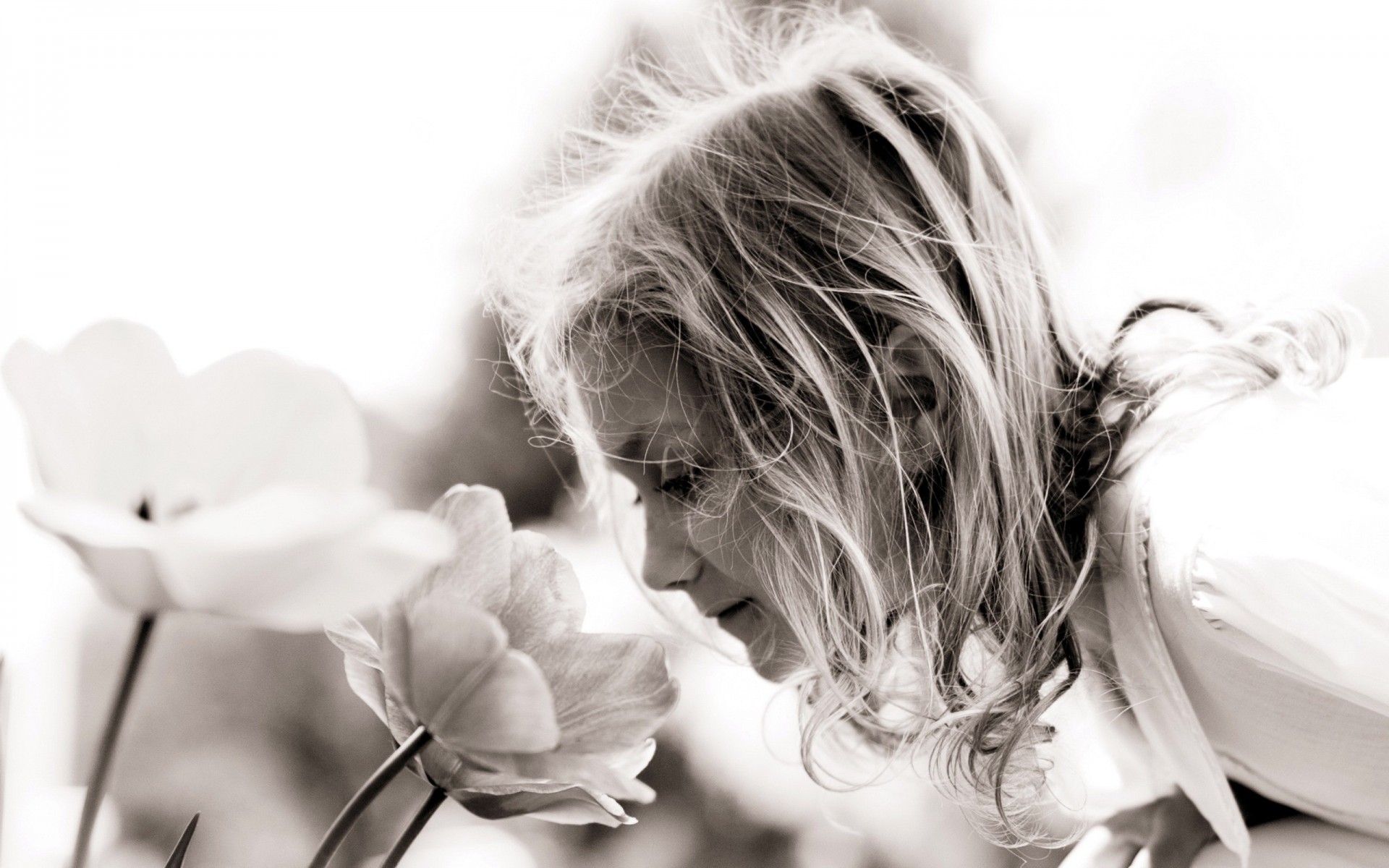 bw flower girl