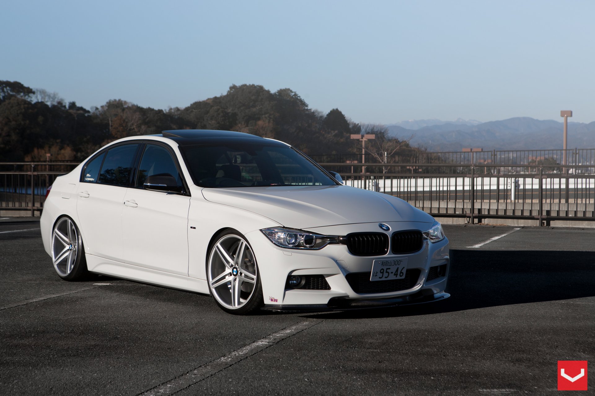 bmw serie 3 vossen ruote auto vossen bianco tuning