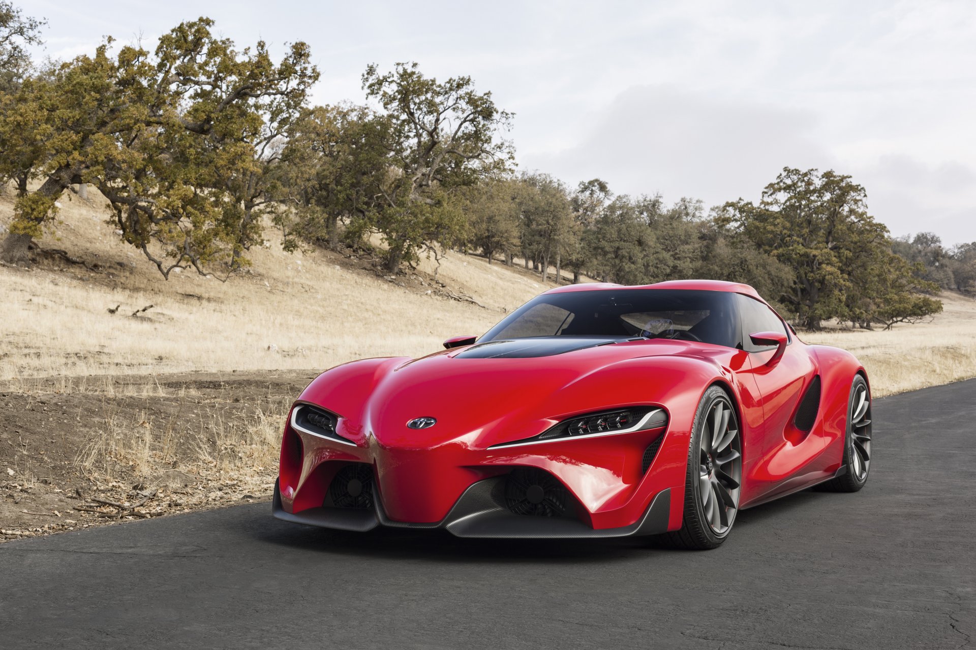 toyota ft-1 concetto anteriore auto rosso auto