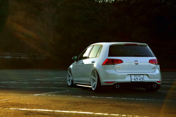 Beautiful Volkswagen golf from the back