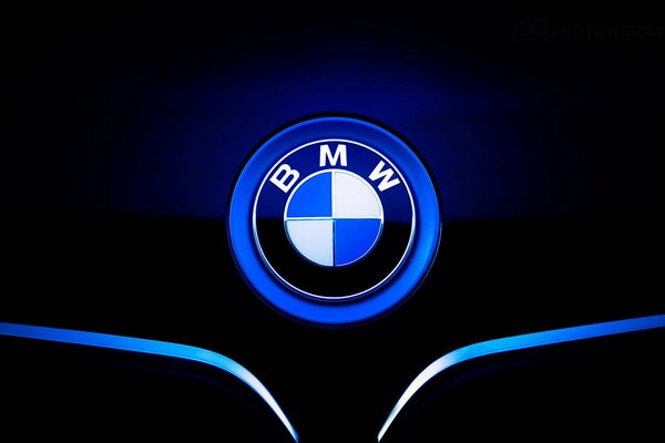 BMW car logo on a black background