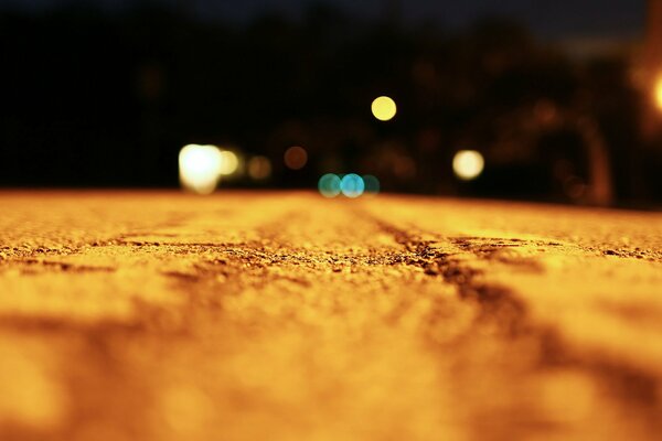 Road photo near at night