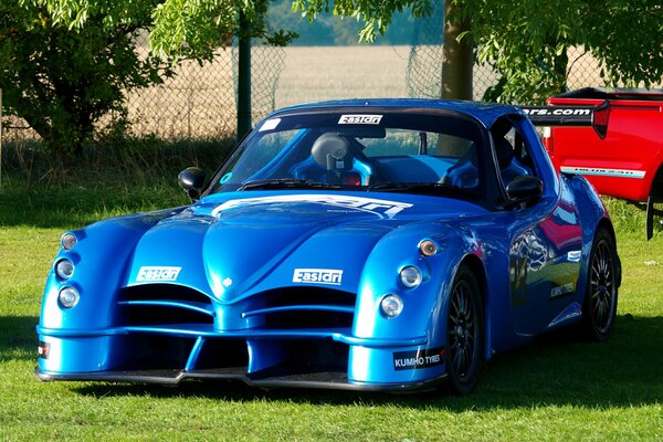 Original Rennwagen in blau