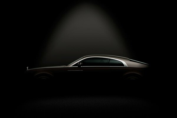 Rolls royce luxury, black on dark background