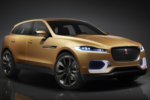 Golden Jaguar concept front view
