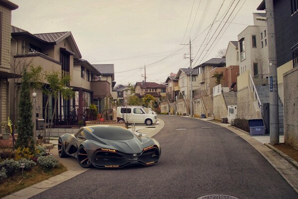 Lada raven car on the streets of the city