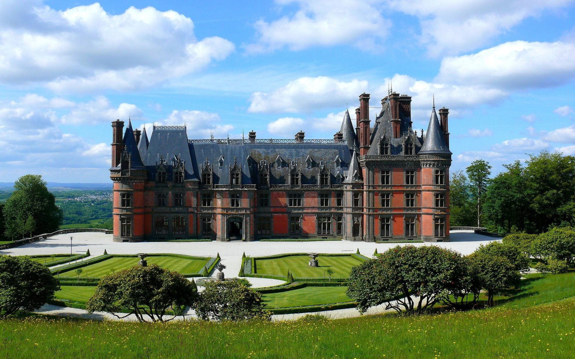 château jardin arbres