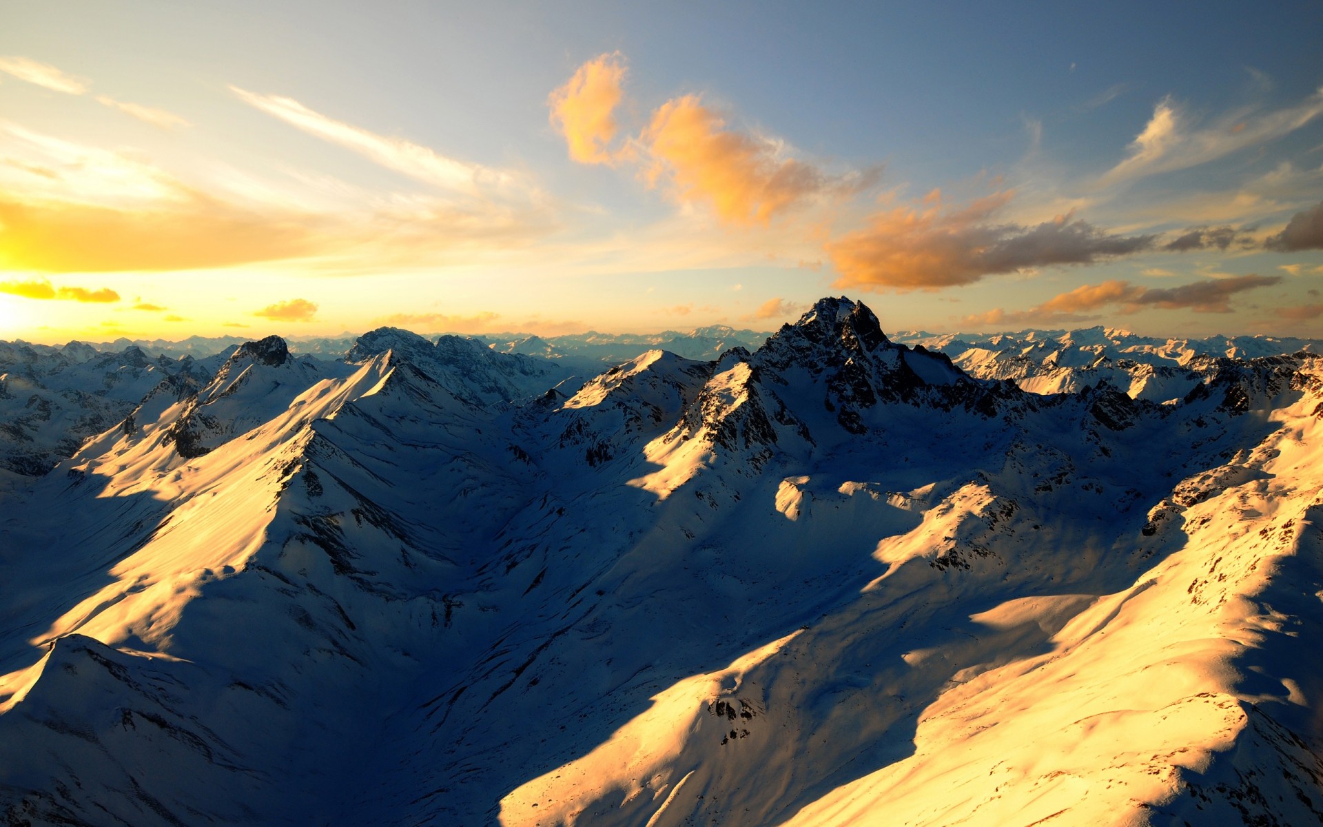 berge schnee wolken