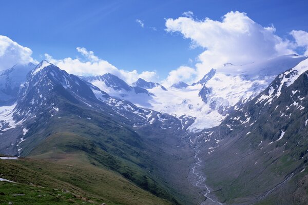 A narrow river in the mountains