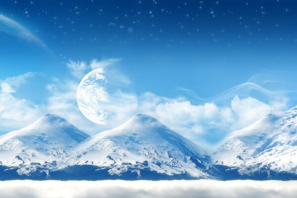 Снежная фантазия будущего на земле