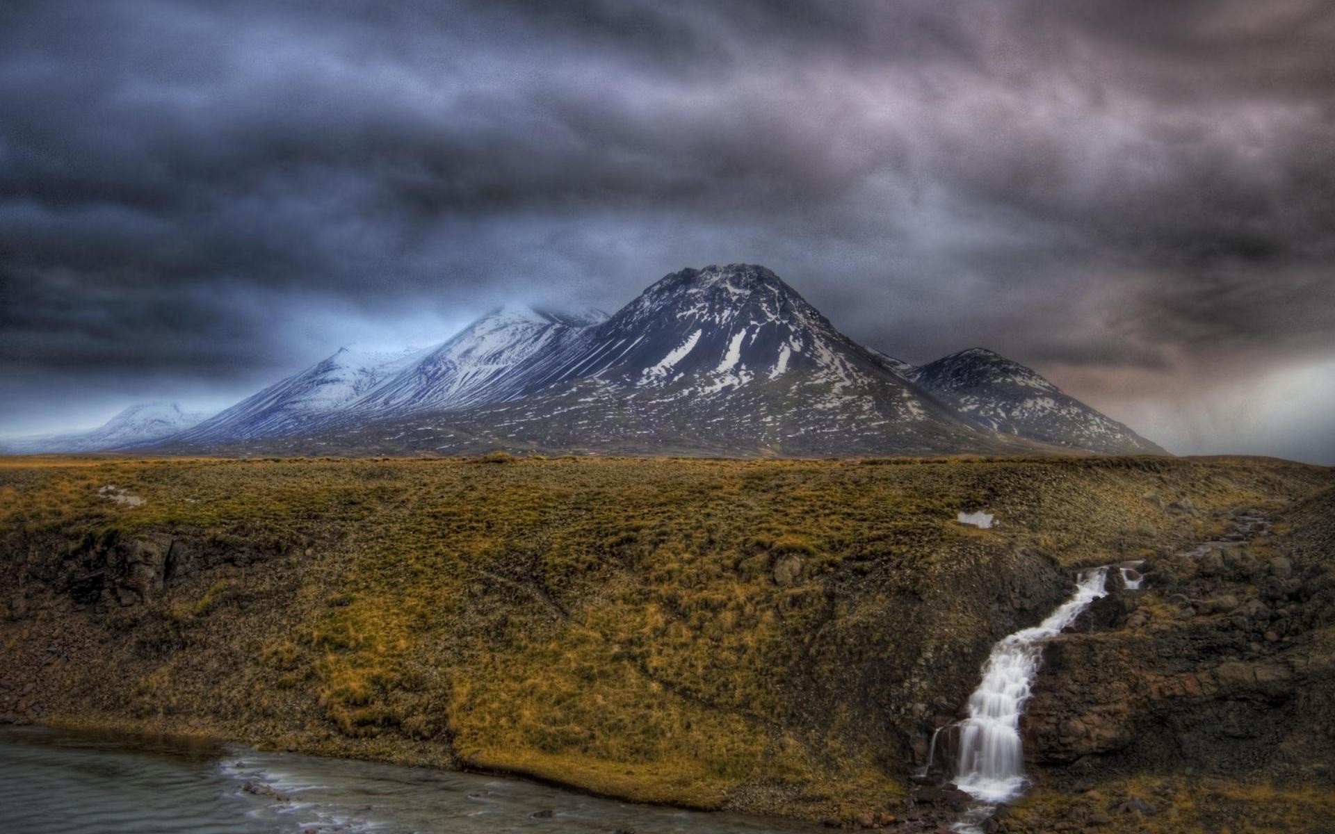 berge fluss wasserfall