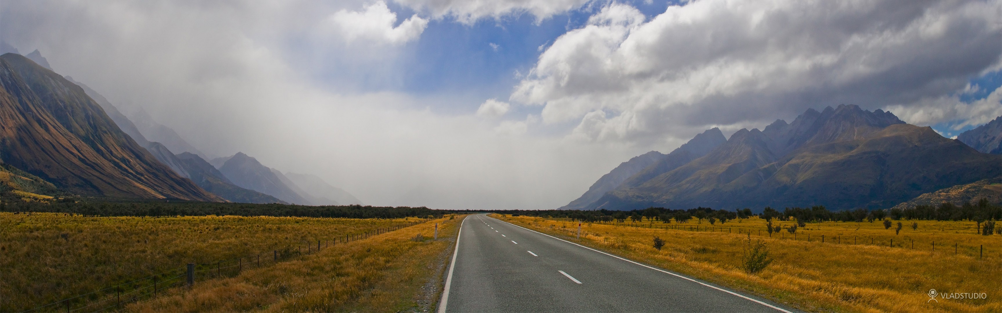 road the distance mountain