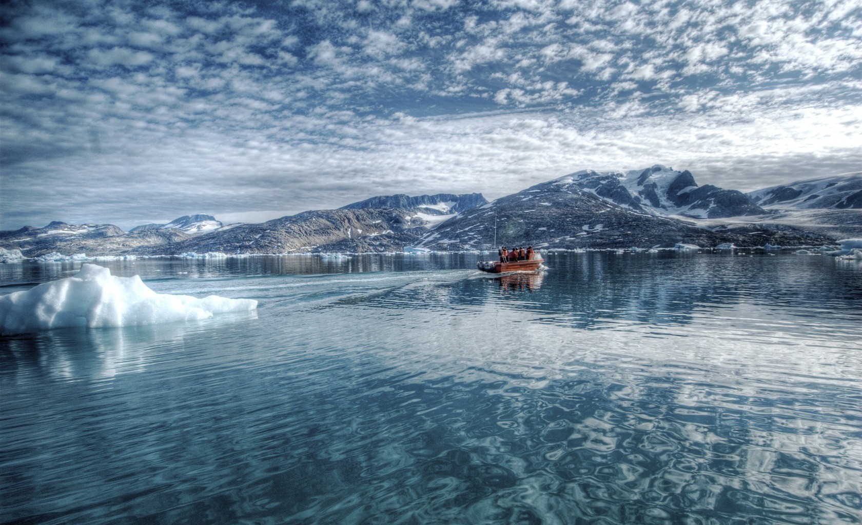 wasser eis boot