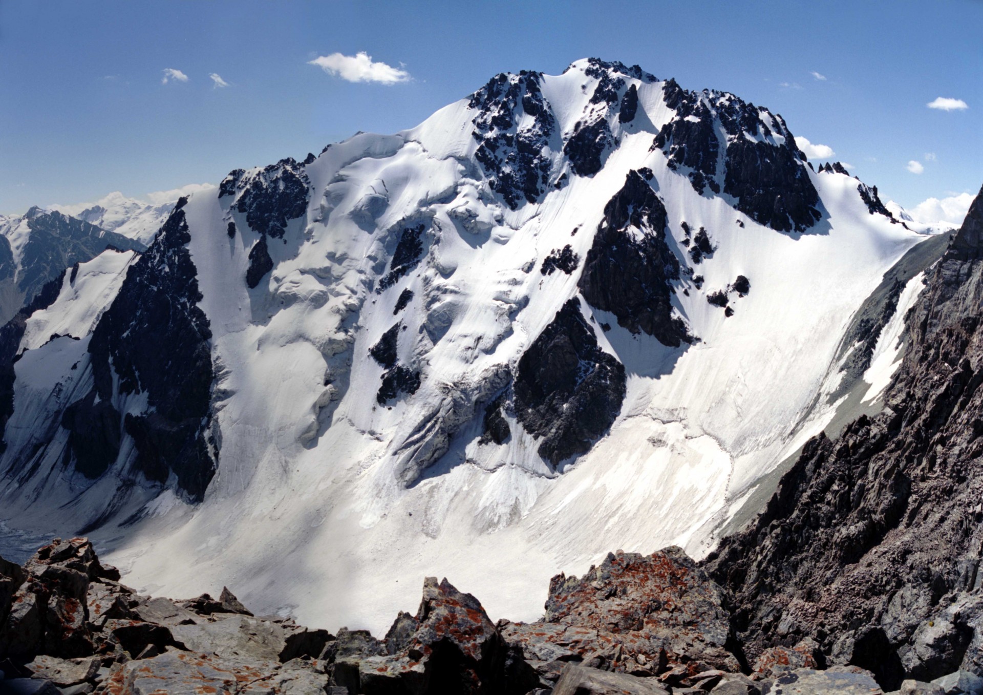 mountain snow rock