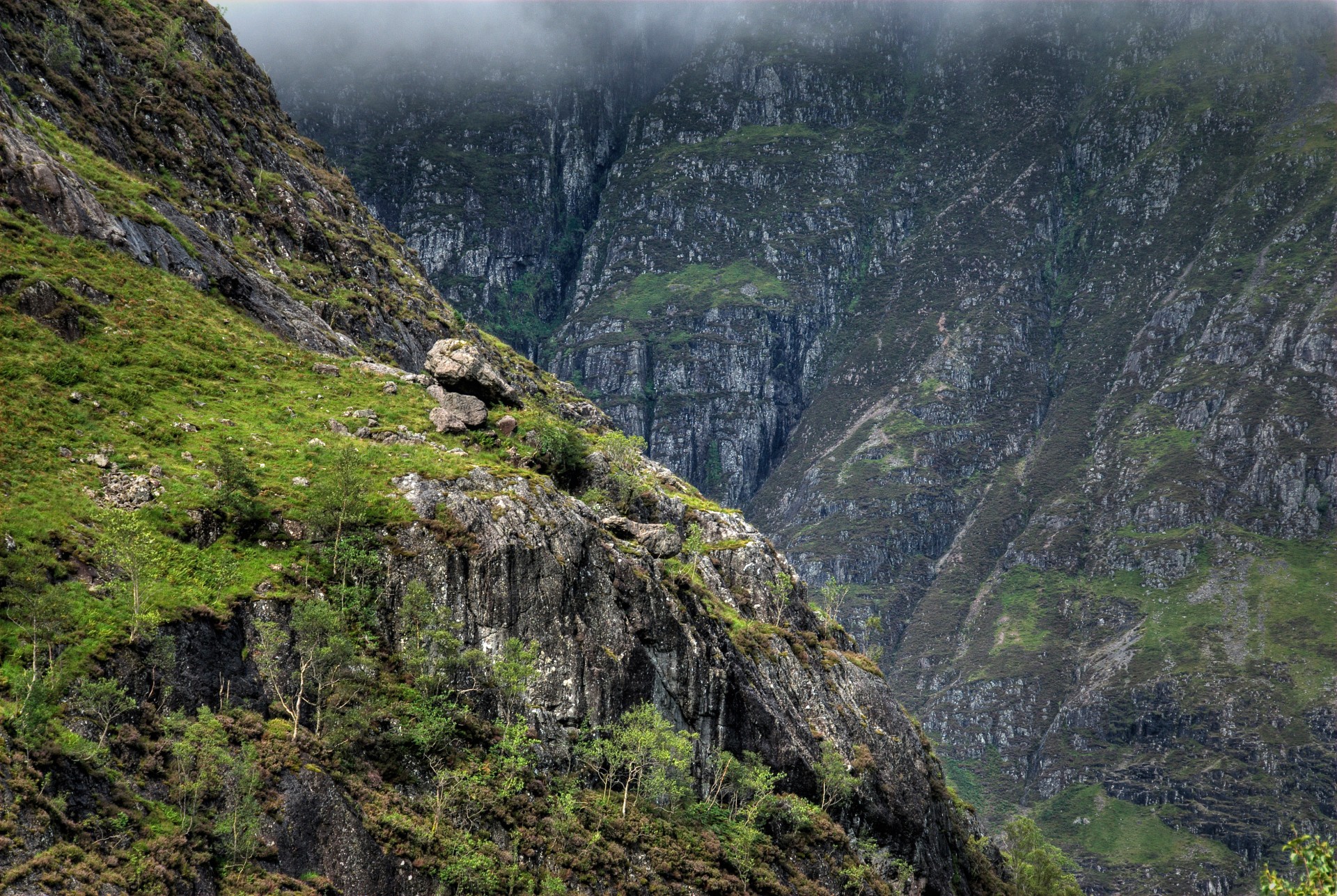 cotland grass mountain stones height