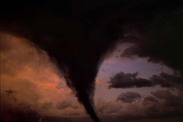 Black tornado as a dangerous natural element