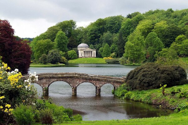 Stone bridge over the river