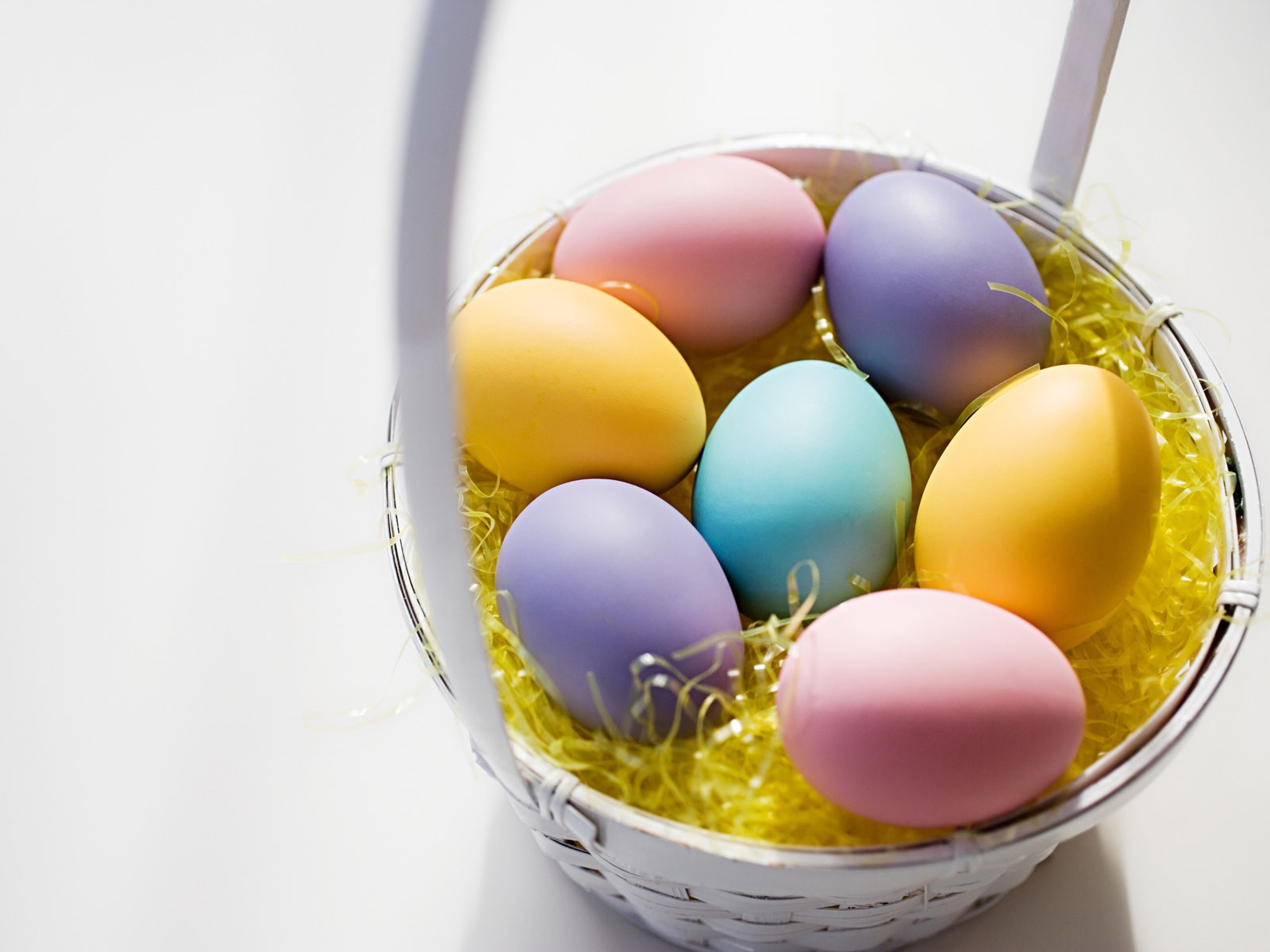 eggs painted basket easter