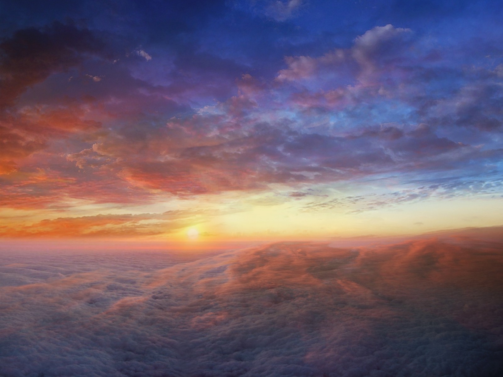 nuages lever du soleil ciel