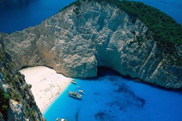 Isole in Grecia bella vista della laguna