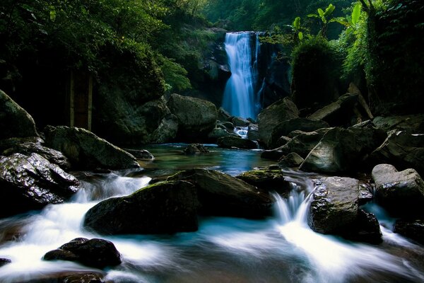 Waterfall in the stone jungle