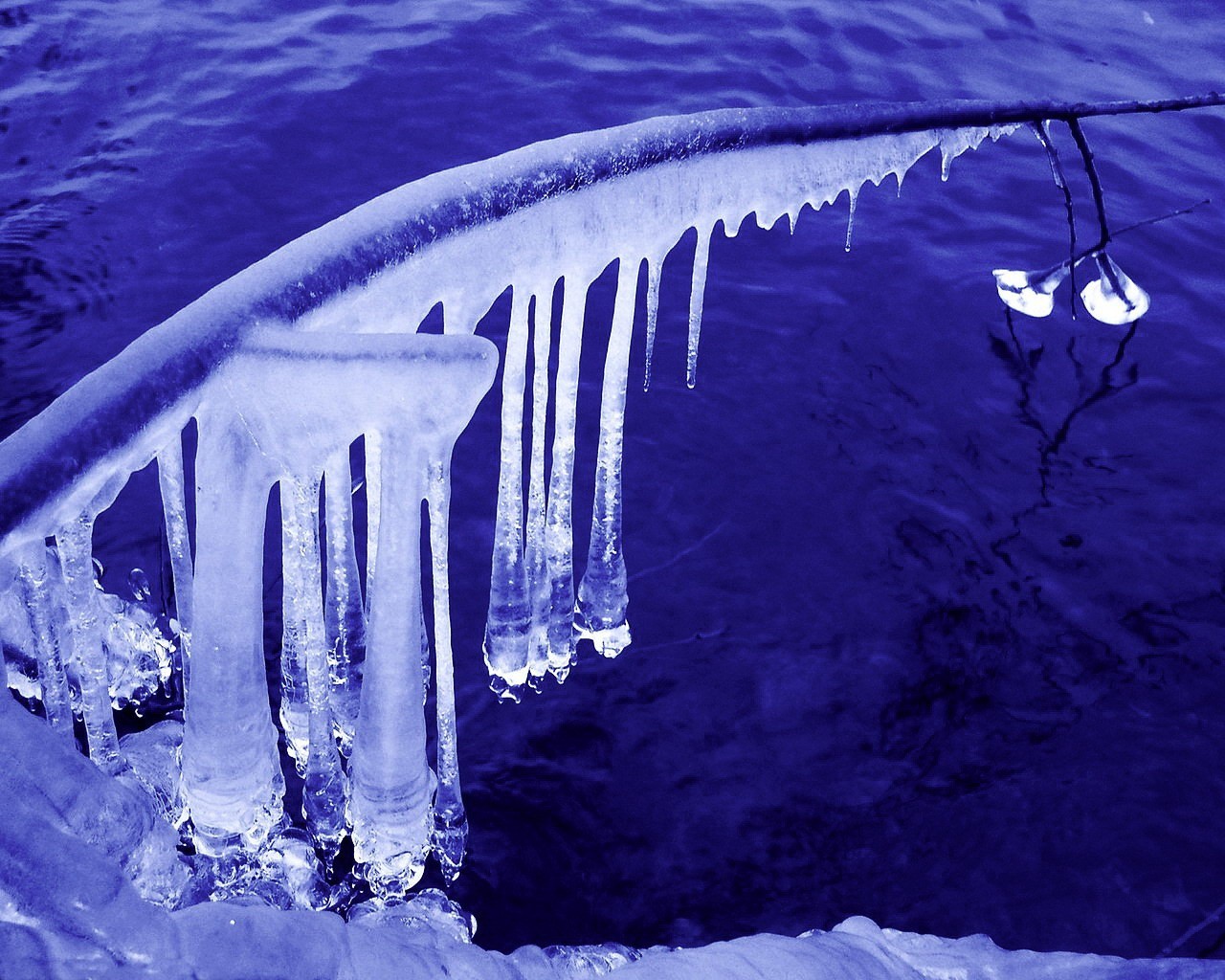 hielo carámbanos invierno agua