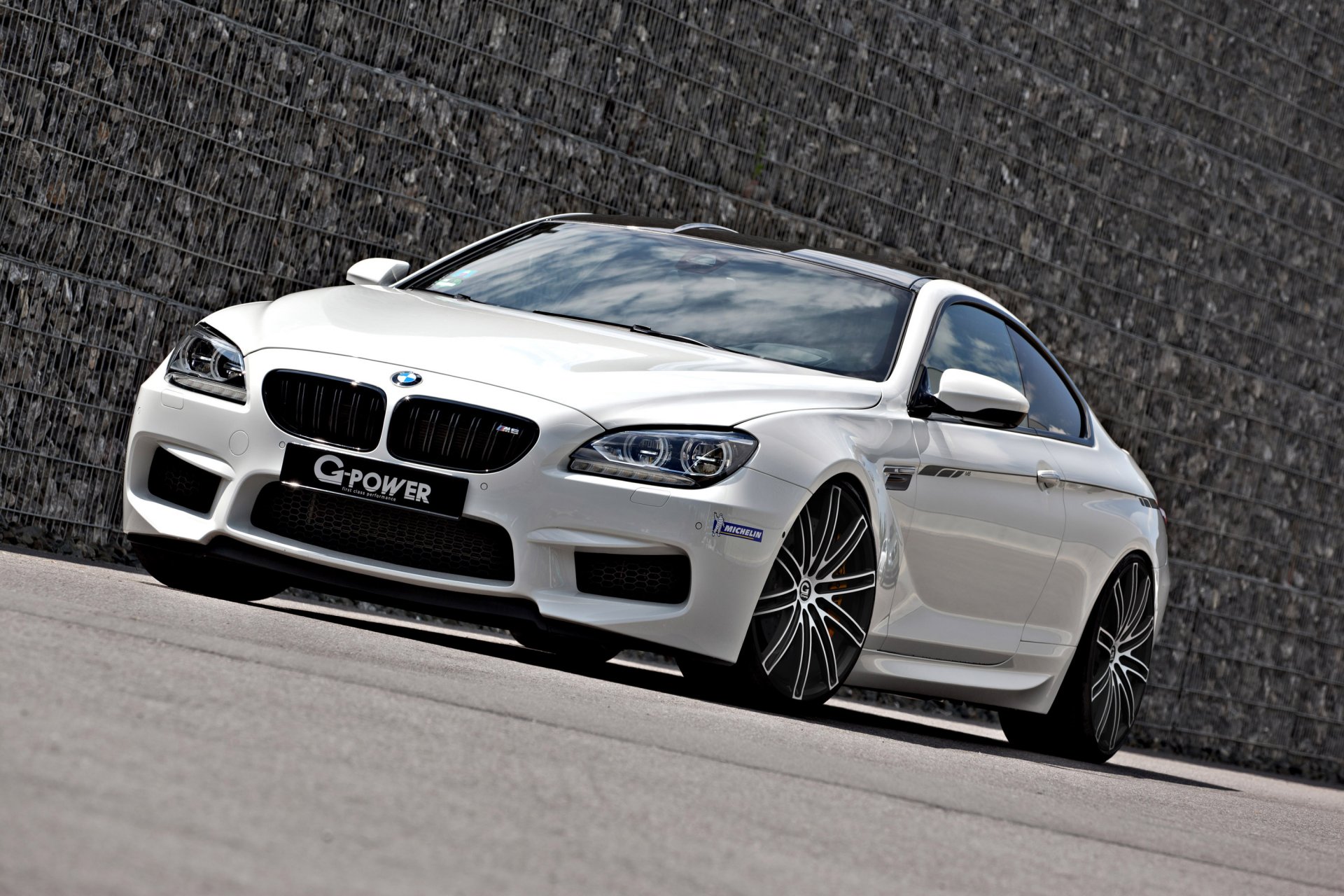 bmw m6 g-power купе тюнинг белый передние