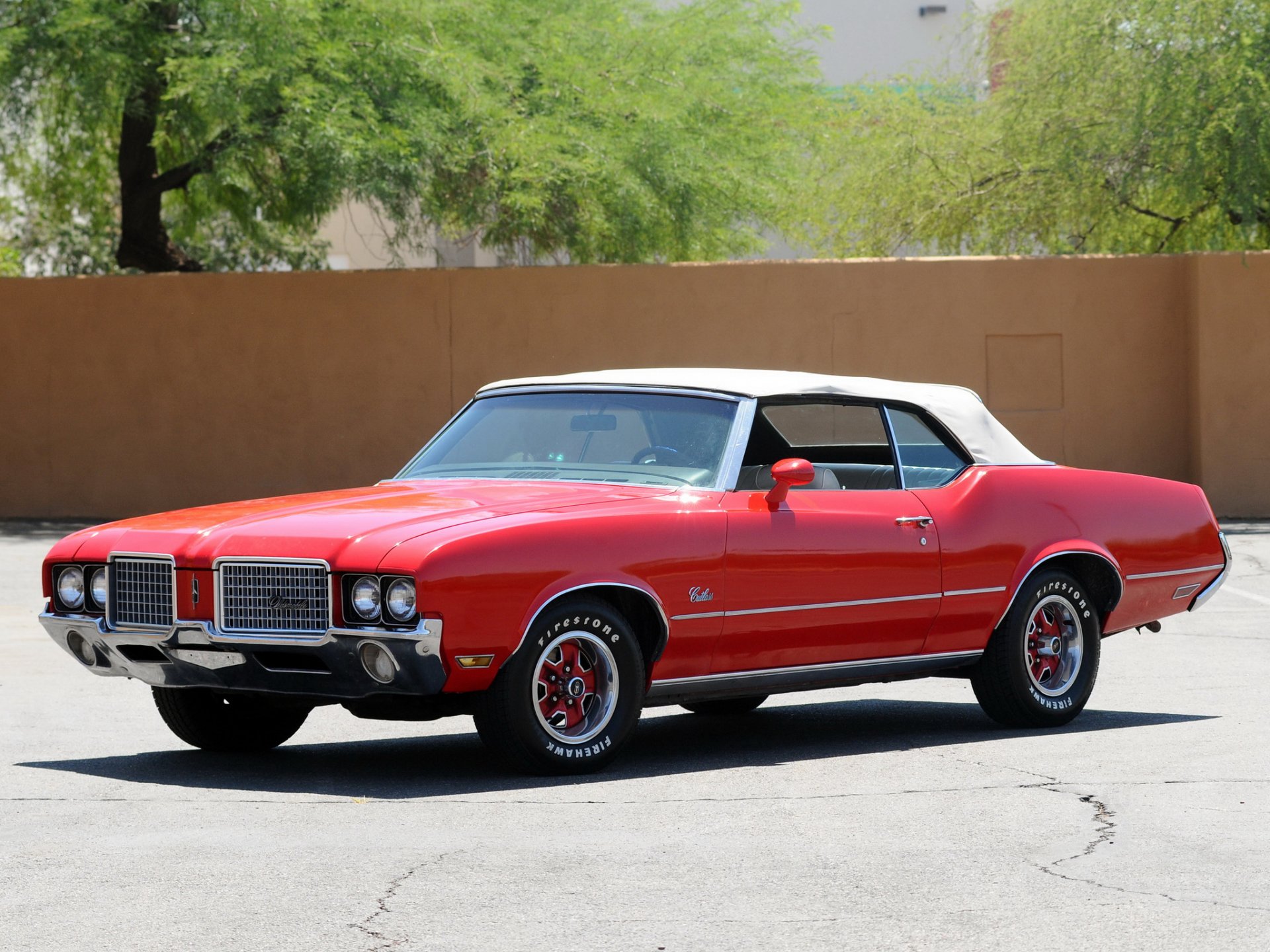 oldsmobile machete supreme convertible 1972 muscle car red oldsmobile red muscle car