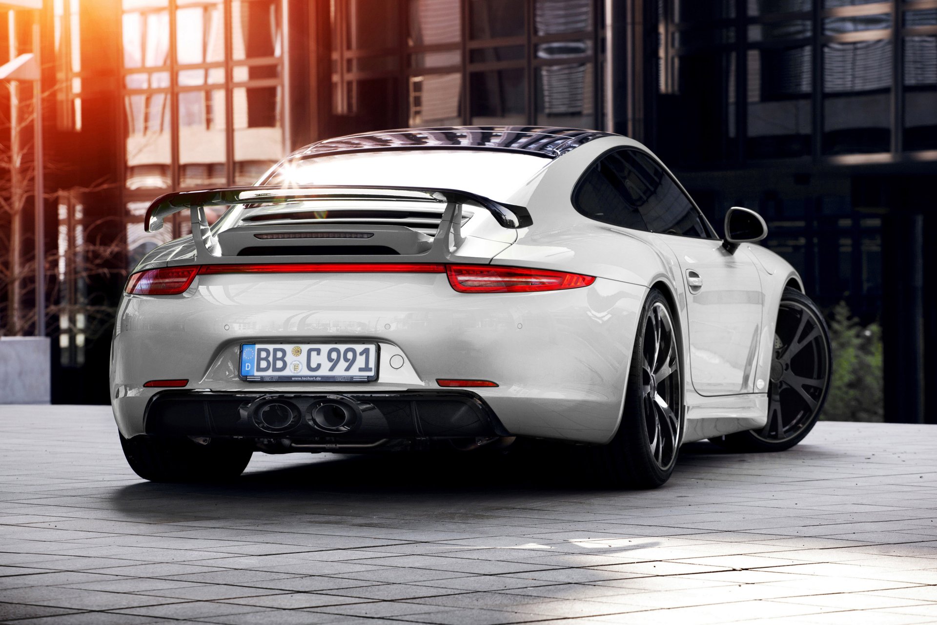 techart porsche 911 carrera 4 тюнинг здание свет