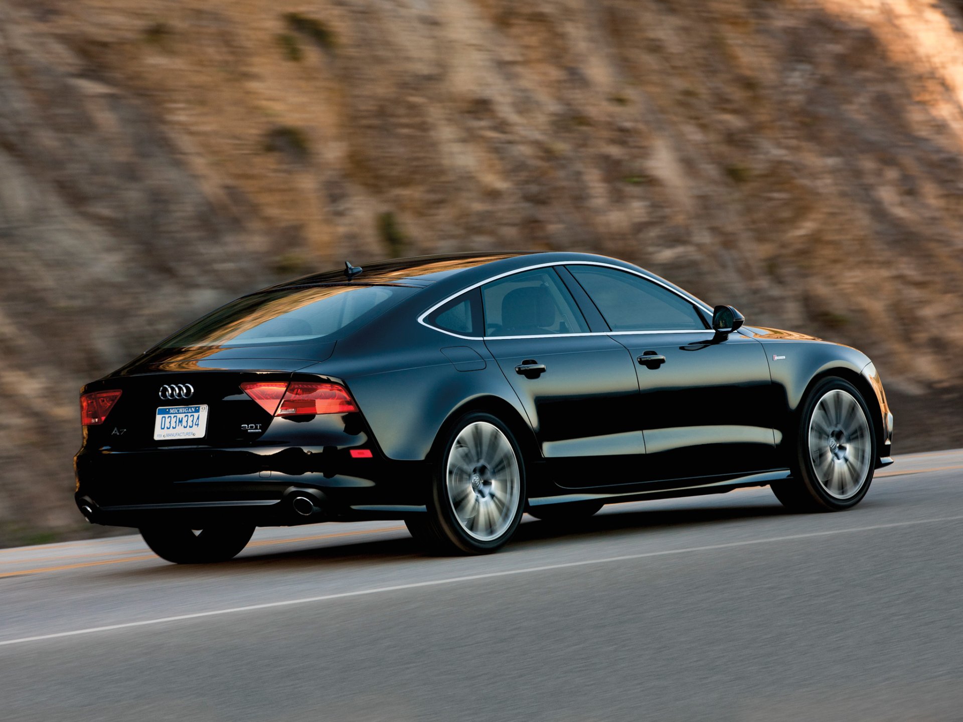 audi a7 noir auto voiture