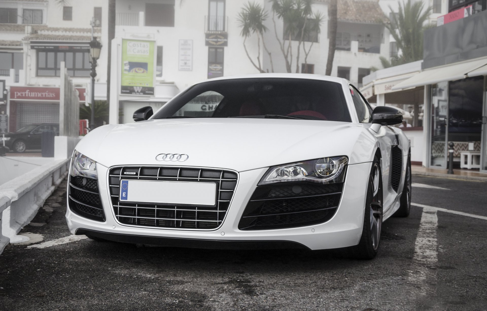 audi r8 blanco audi blanco frente