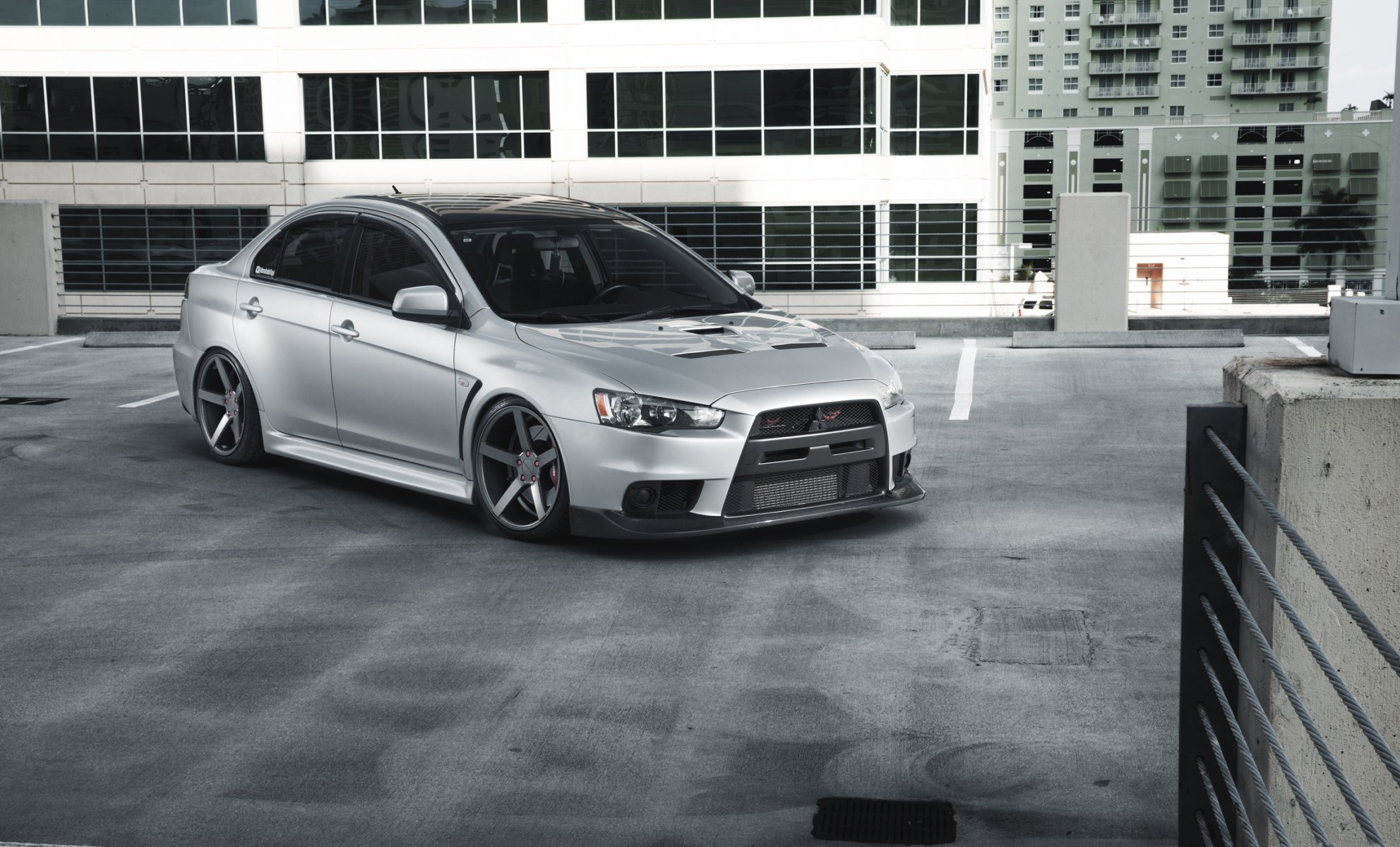 mitsubishi profesión evo x tuning coche vossen