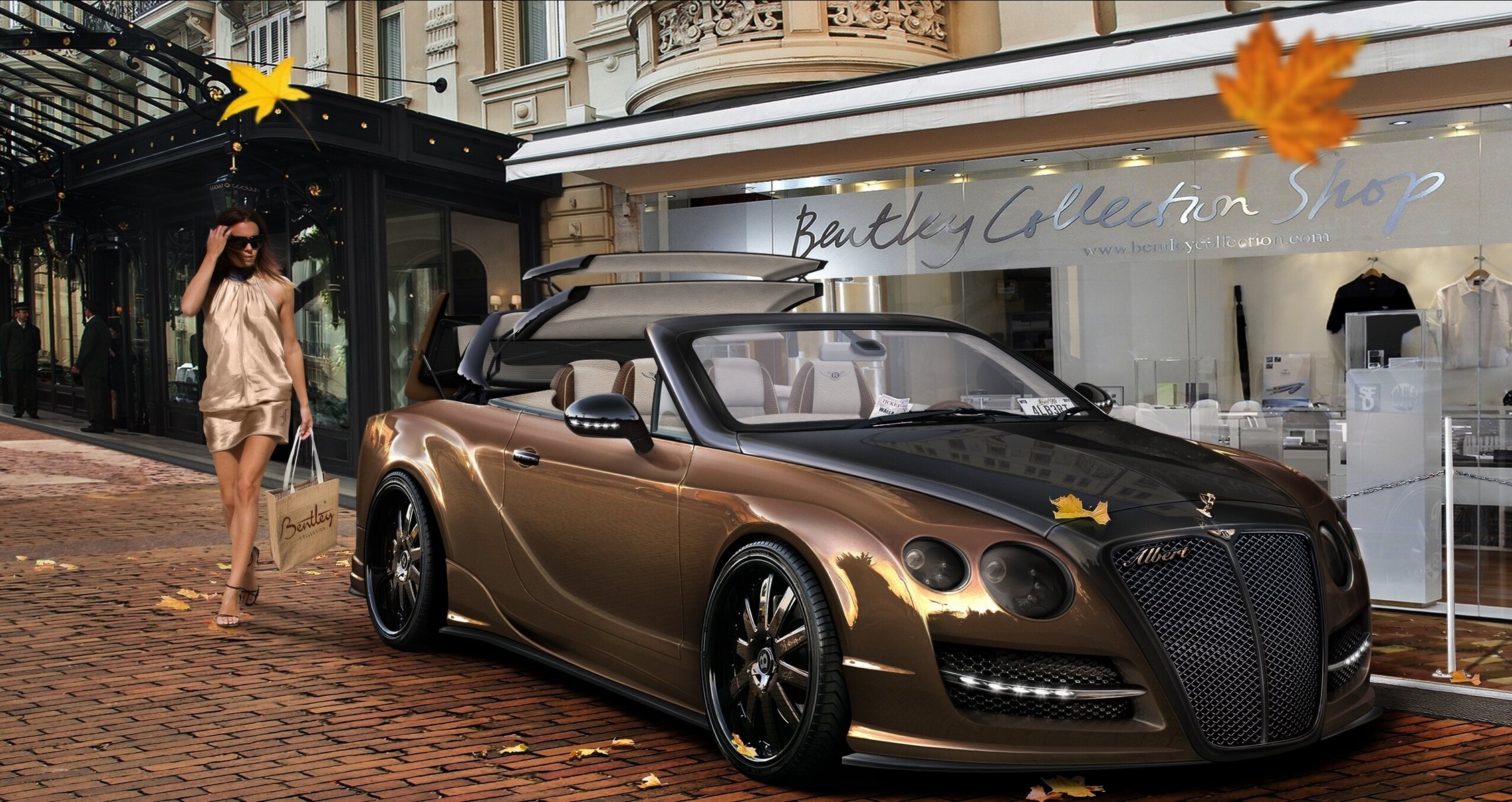 bentley continental tuning virtuel rue fille boutique feuilles