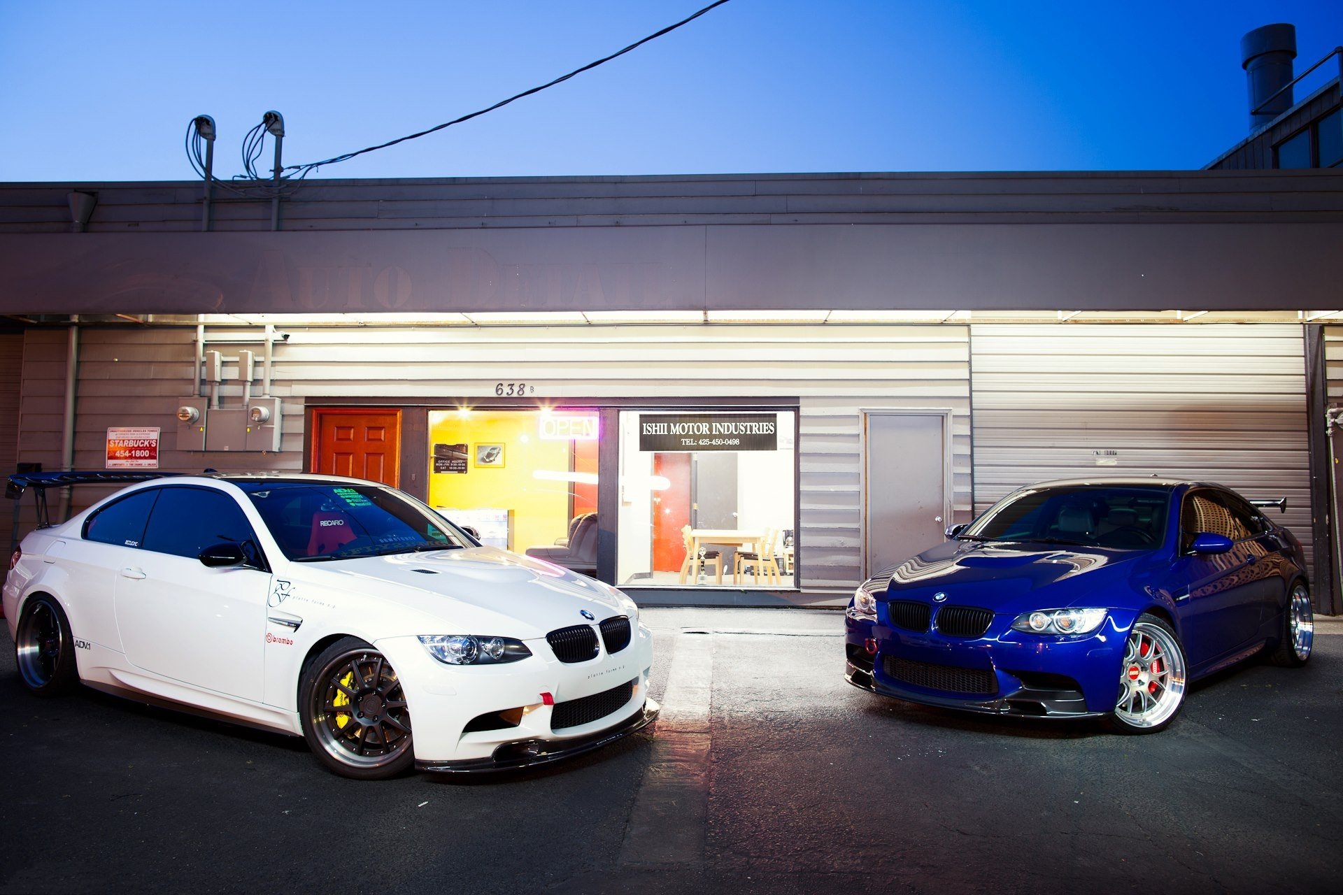 bmw m3 e92 white blue bmw wing shop showcase