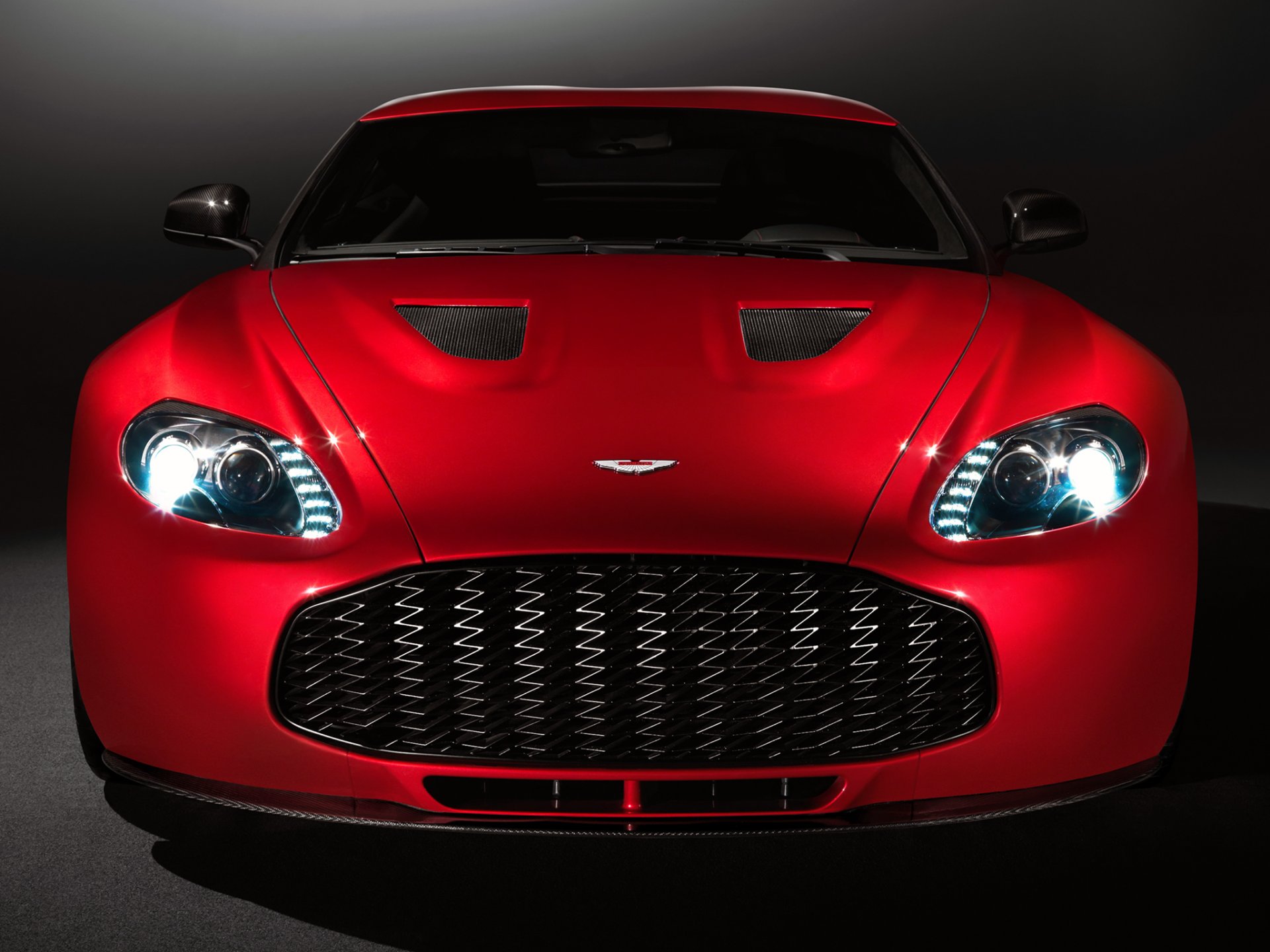 samochody samochód maszyny maszyna aston martin zagato czerwony przed aston martin zagato v12 czerwony