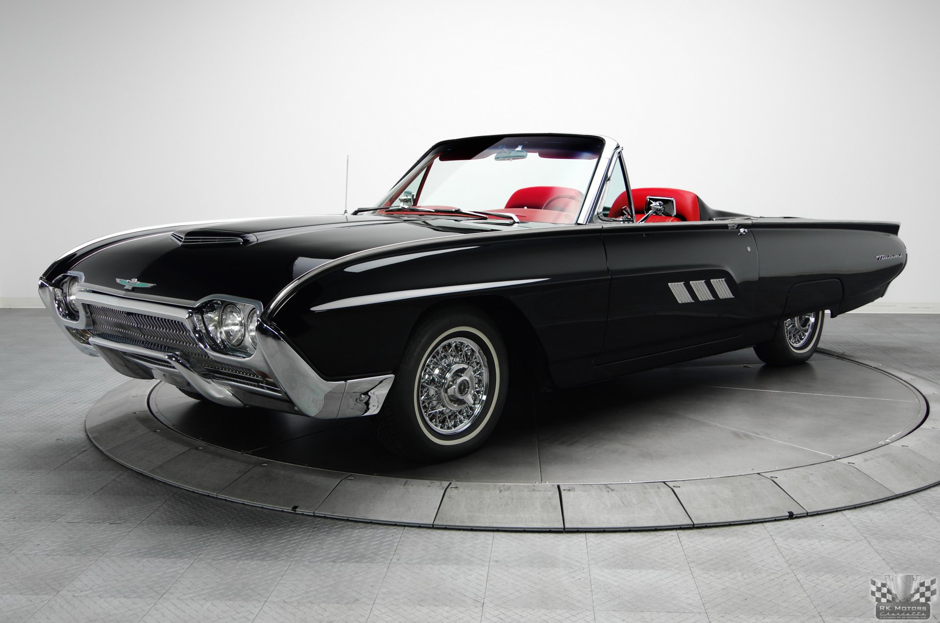 classic cars ford thunderbird convertible 428 v8 black roadster 1963