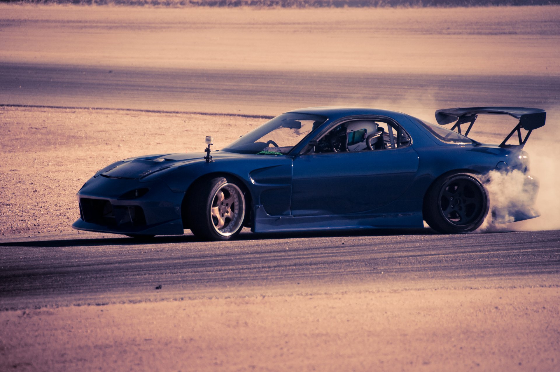 mazda rx7 drift mazda blue drift sideway