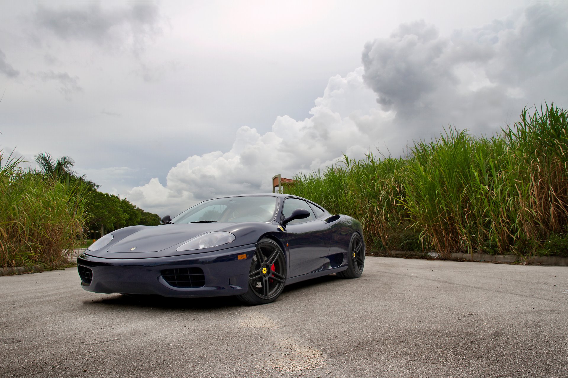 двухместный спортивный автомобиль ferrari 360 суперкар тюнинг flip-up фары диски блеск