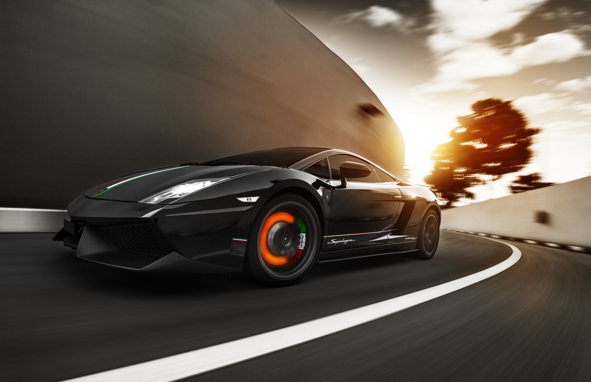 lamborghini gallardo lp570-4 superleggera sunset speed disc glow