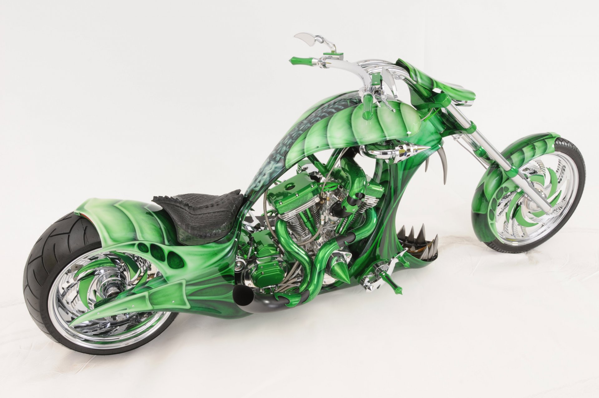 bike motorcycle green design shape airbrushing style tuning background