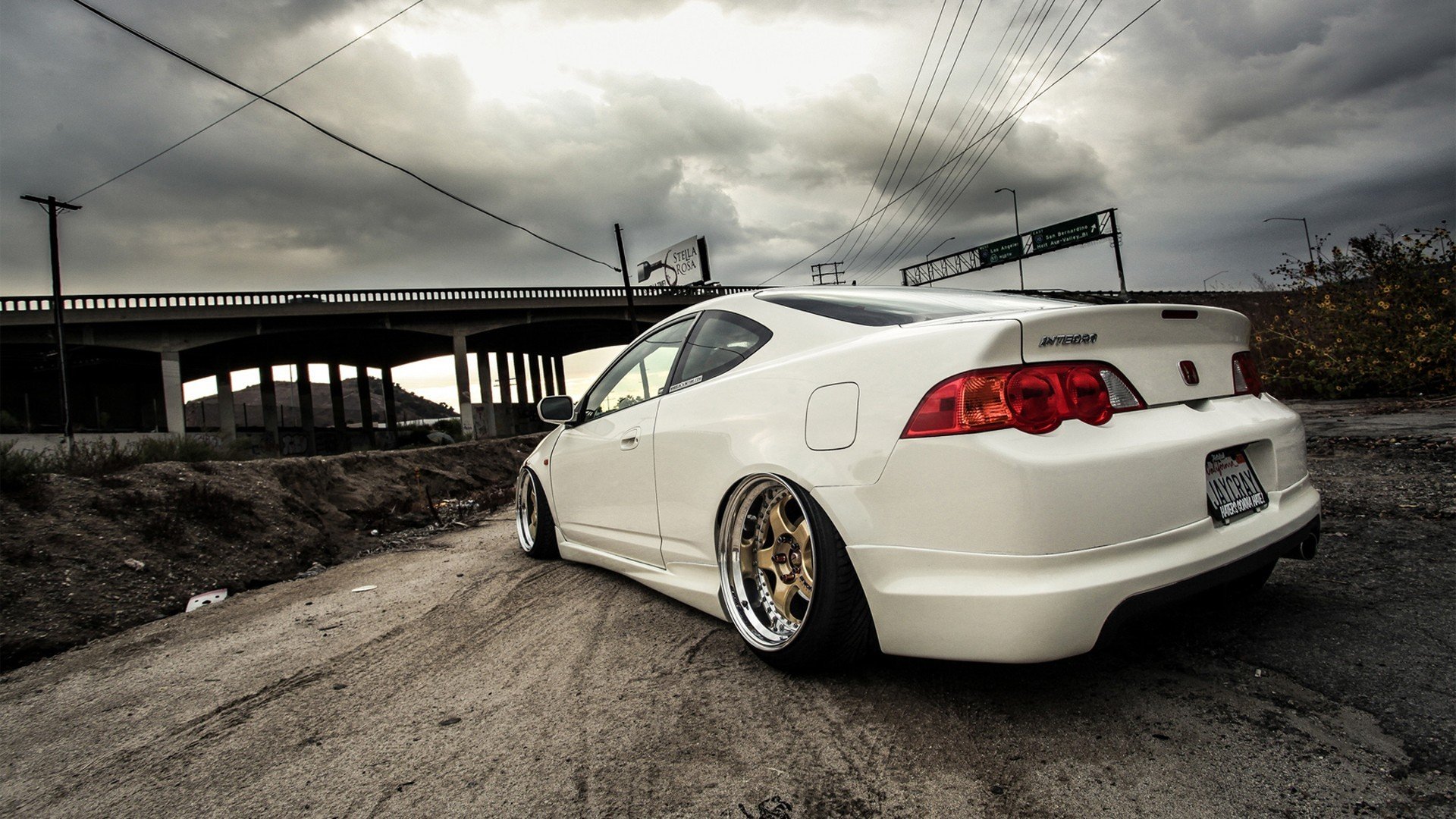 honda integra acura rsx machine car bridge road