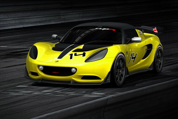 Auto sportiva gialla lotus elise