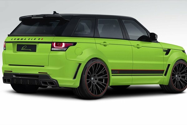 Piękny Tuning limonkowego SUV-a