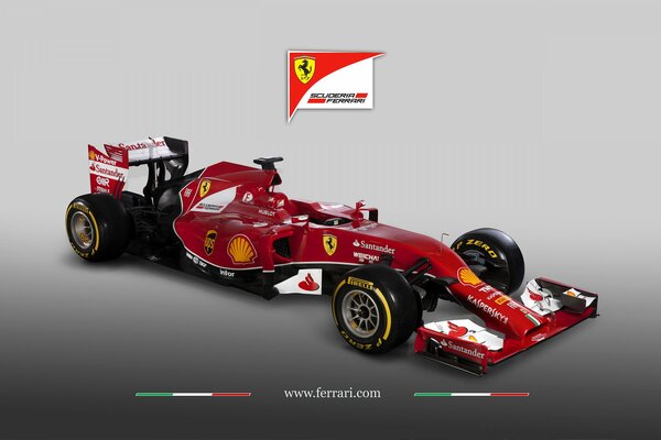 Samochód wyścigowy Ferrari w kolorze czerwonym