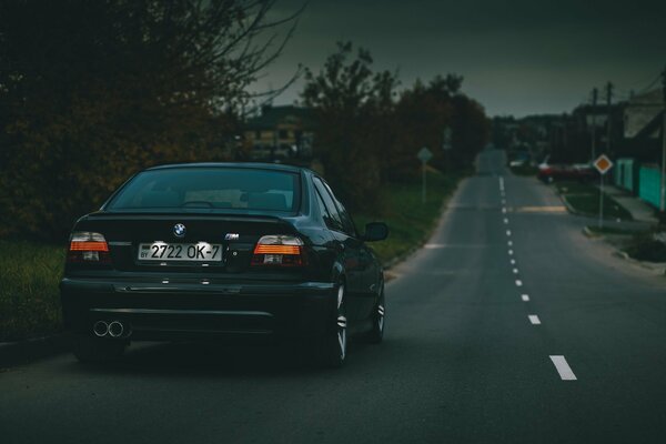 Bmw black sedan super car