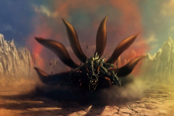 Naruto s Nine-tailed Demon in the Desert