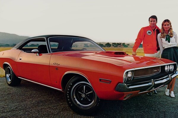 Guy girl and red challenger